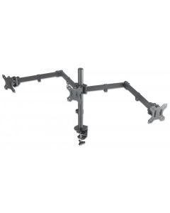 Soporte para monitor MANHATTAN movimiento articulado, 3 pantallas planas de 10