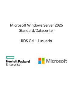 Sistema Operativo Hewlett Packard Enterprise LTU de Microsoft Windows Server 2025 con servicio de escritorio remoto 1 usuario CAL