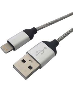 Cable USB BROBOTIX Lightning, Acero, Carga Rápida 161219