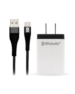 CARGADOR BROBOTIX USB C/CABLE TIPO C CARGA RÁPIDA 963325