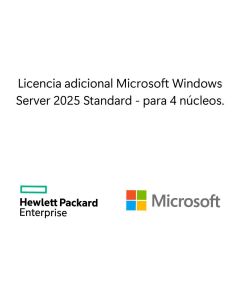 Sistema Operativo  Hewlett Packard Enterprise Licencia adicional Microsoft Windows Server 2025 Standard 4 núcleos