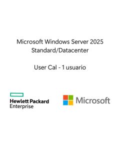 Sistema Operativo Hewlett Packard Enterprise LTU de Microsoft Windows Server 2025 1 usuario CAL